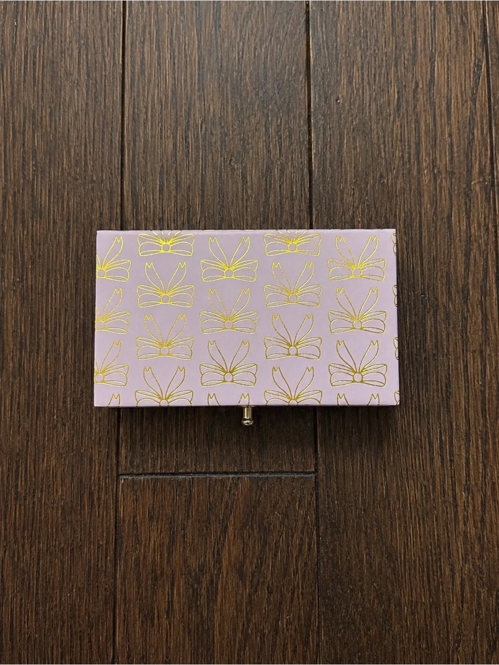 Lavender Bow Pattern Jewelry Organizer Drawer Box